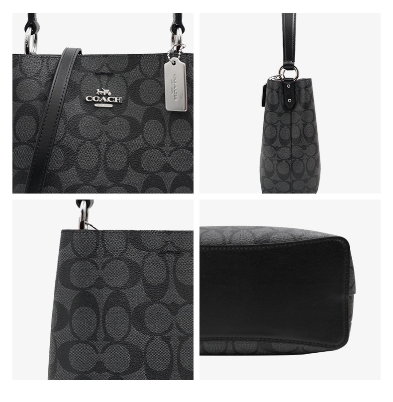 商品Coach|COACH 奥莱款小号女士PVC配皮单肩斜挎水桶包 2312SVTSR,价格¥1776,第7张图片详细描述