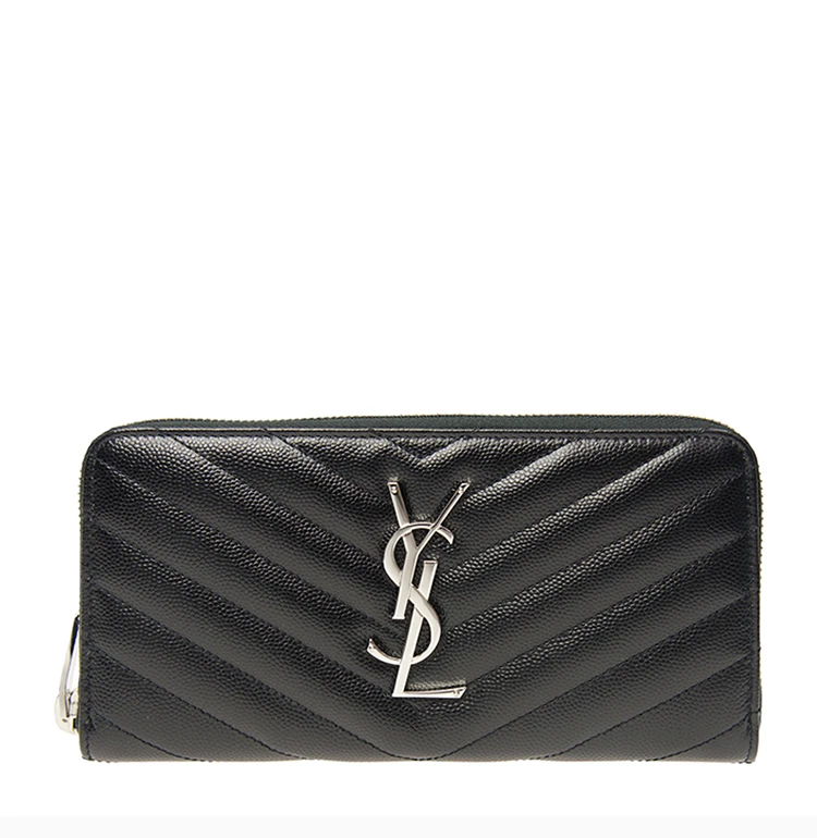 商品[国内直发] Yves Saint Laurent|YSL 圣罗兰 女士黑色牛皮长款钱包 358094-BOW02-1000,价格¥6951,第5张图片详细描述