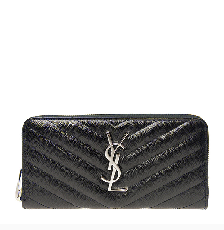 商品[国内直发] Yves Saint Laurent|YSL 圣罗兰 女士黑色牛皮长款钱包 358094-BOW02-1000,价格¥6550,第5张图片详细描述