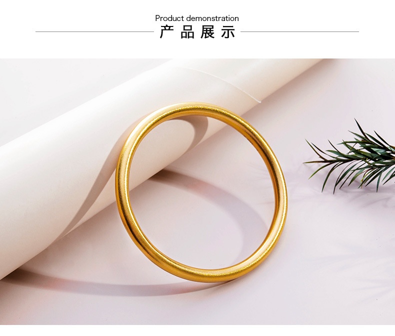商品[国内直发] GLENVINTEN|格岚云顿99.99%千足金手镯带证书纯金古法黄金手镯空心实心手环黄金首饰足金假一赔十支持验货,价格¥10327,第6张图片详细描述