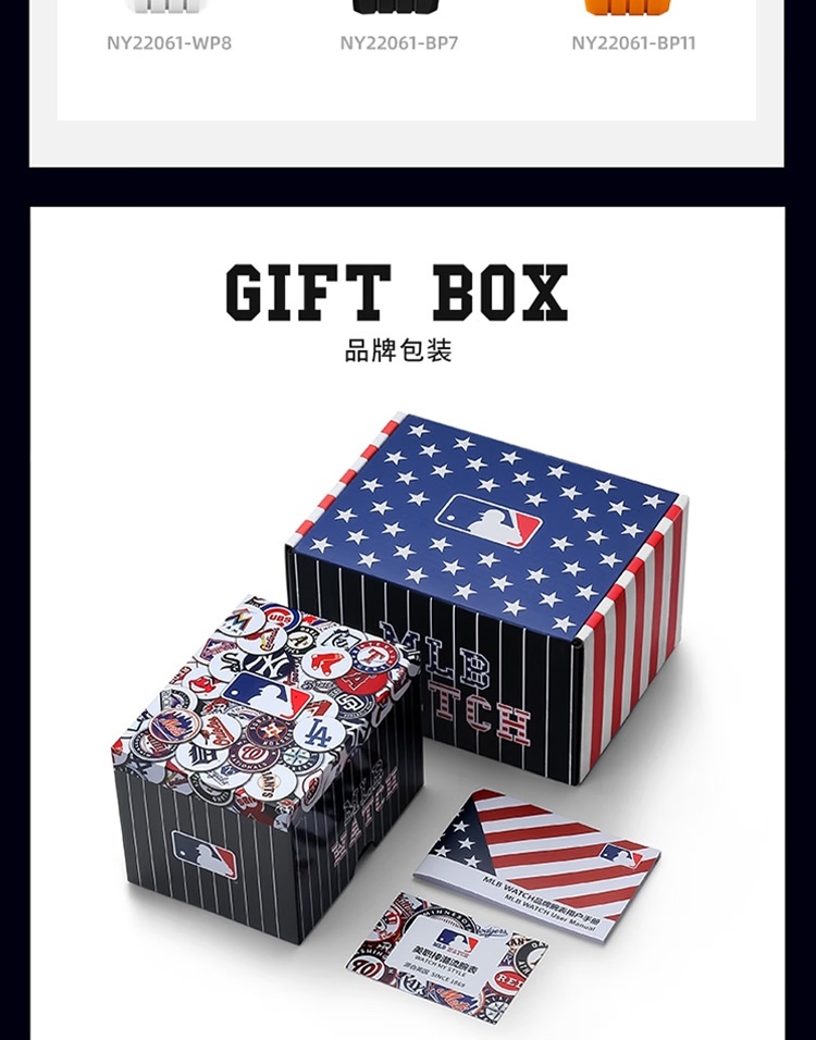 商品[国内直发] MLB|简约百搭手表运动夜光男女石英表MLB-NY22061-BP7,价格¥466,第12张图片详细描述