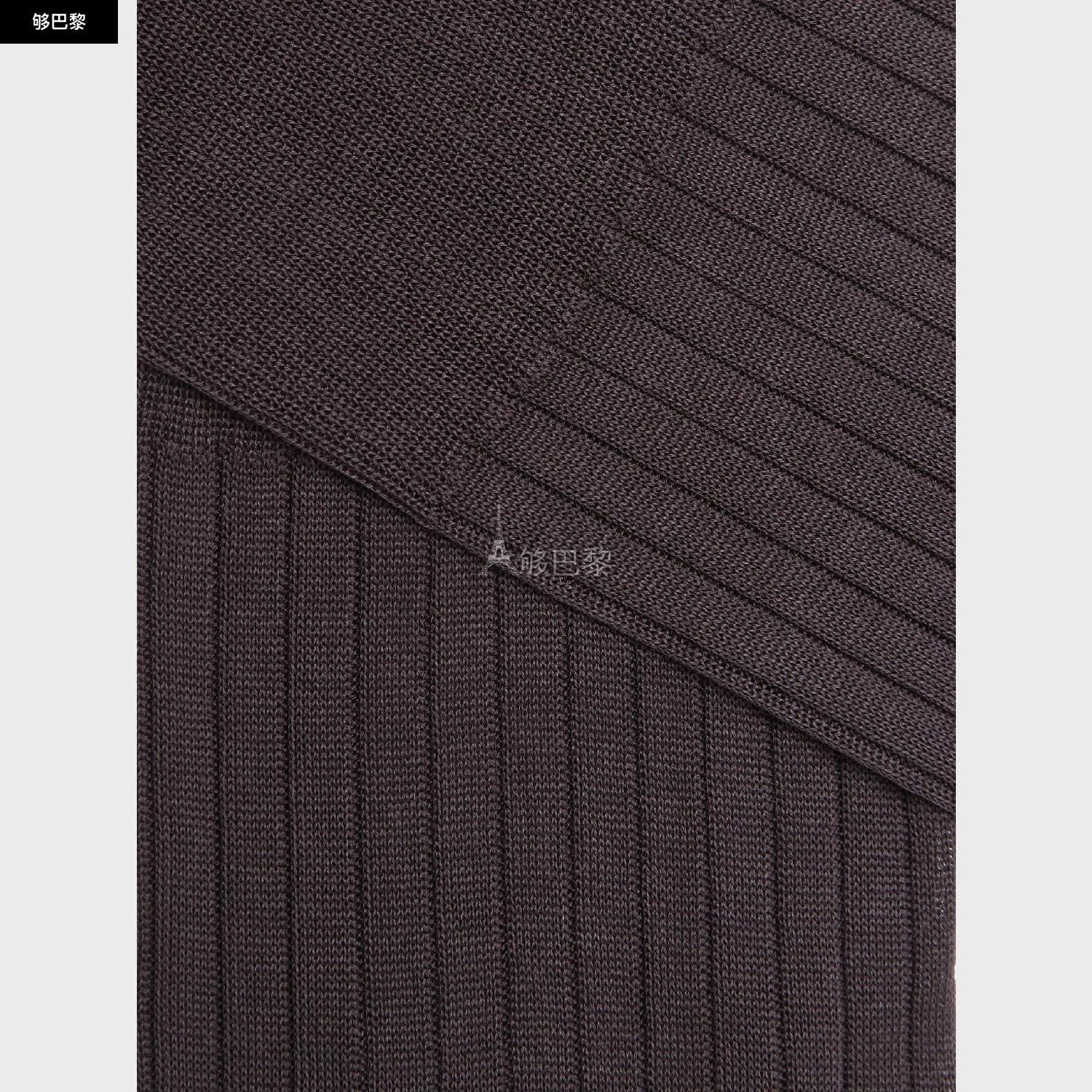 商品Zegna|包邮包税【预售7天发货】 ZEGNA杰尼亚 23秋冬 男士 袜子 Dark Grey Cotton Socks N4V10-011-022,价格¥512,第5张图片详细描述