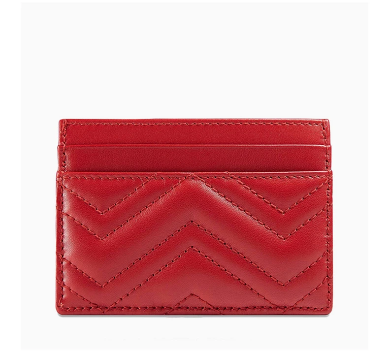 商品[国内直发] Gucci|GUCCI 古驰 女士红色双GMarmont卡包 443127-DTD1T-6433,价格¥1889,第4张图片详细描述