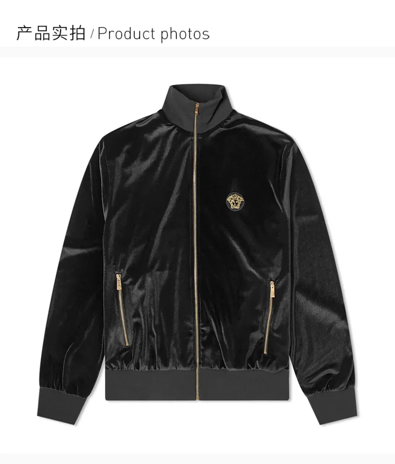 商品Versace|VERSACE 范思哲 男士黑色外套 A87478-A234467-A1008,价格¥5111,第4张图片详细描述