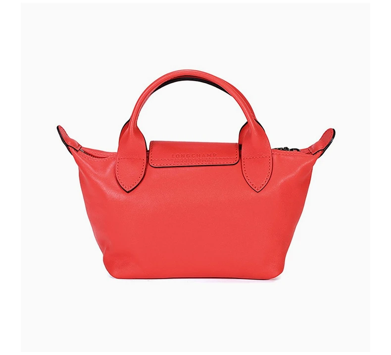 商品Longchamp|LONGCHAMP 女士粉红色绵羊��皮mini手提斜挎包 1500757P56,价格¥1803,第6张图片详细描述