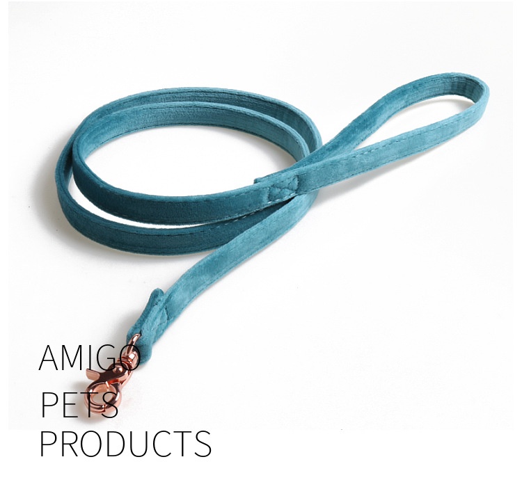 商品[国内直发] GLENVINTEN|丝绒宠物项圈 蝴蝶结狗项圈 玫瑰金全金属,价格¥88,第10张图片详细描述