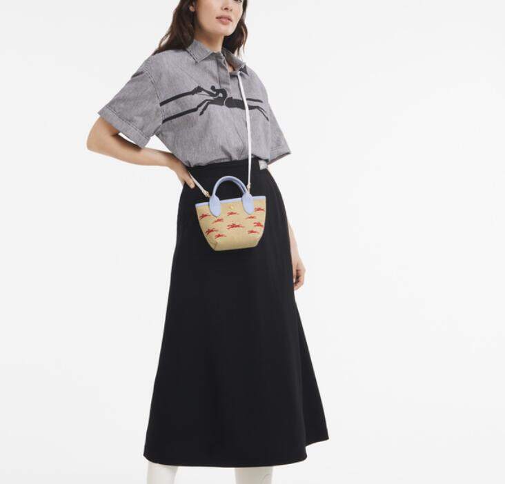商品Longchamp|珑骧斜挎包女新款logo刺绣图标织物迷你手提单肩包（香港仓发货）,价格¥1550,第4张图片详细描述