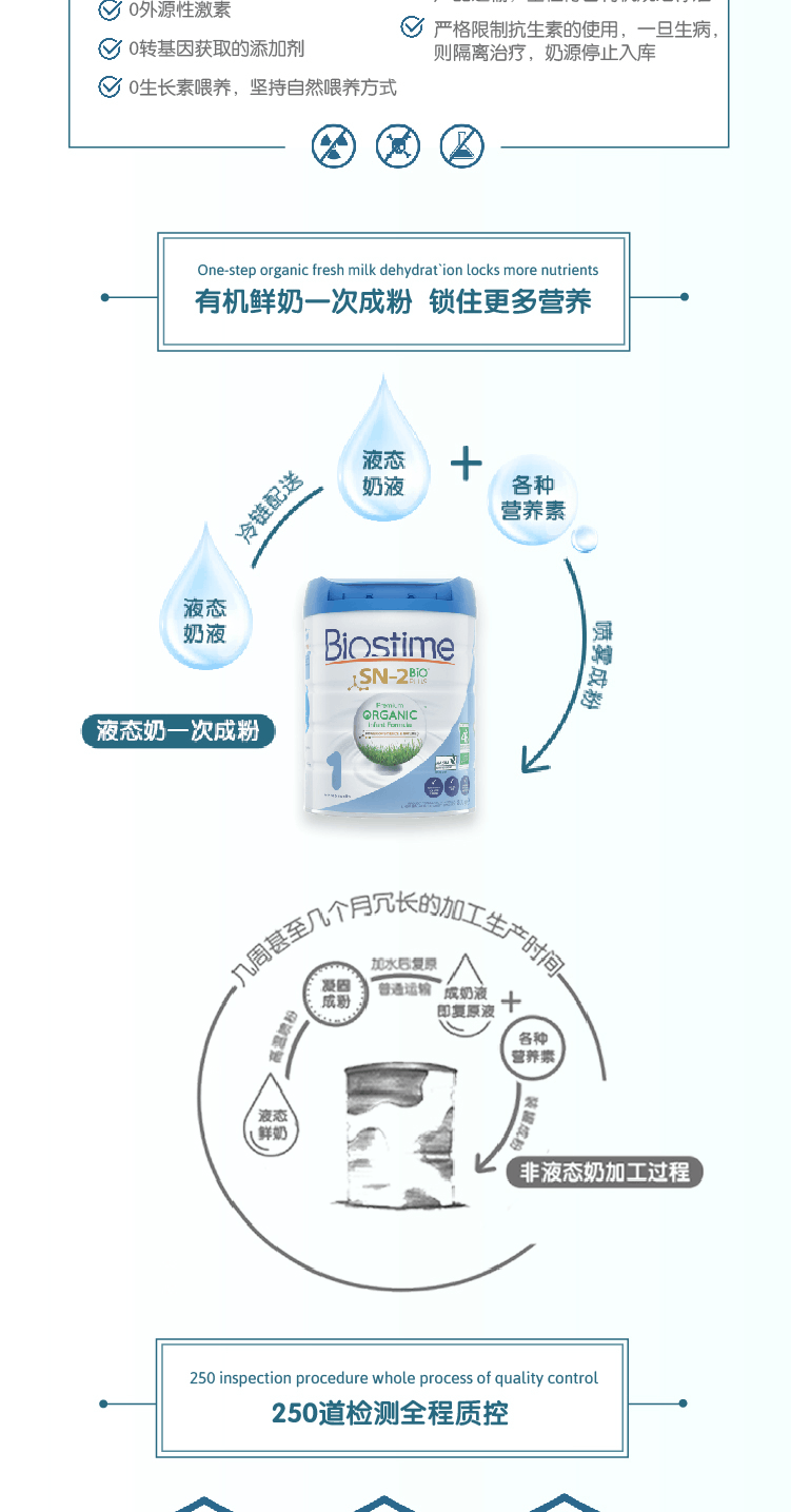 商品Biostime|澳版Biostime合生元 婴幼儿奶粉 1段 800g/罐（澳洲直邮发货）,价格¥477,第7张图片详细描述