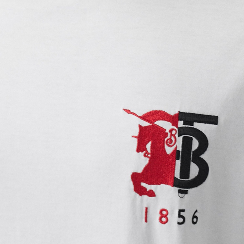 商品Burberry|现货BURBERRY/博柏利 经典款 男女同款白色棉质圆领T恤80223081,价格¥1381,第6张图片详细描述