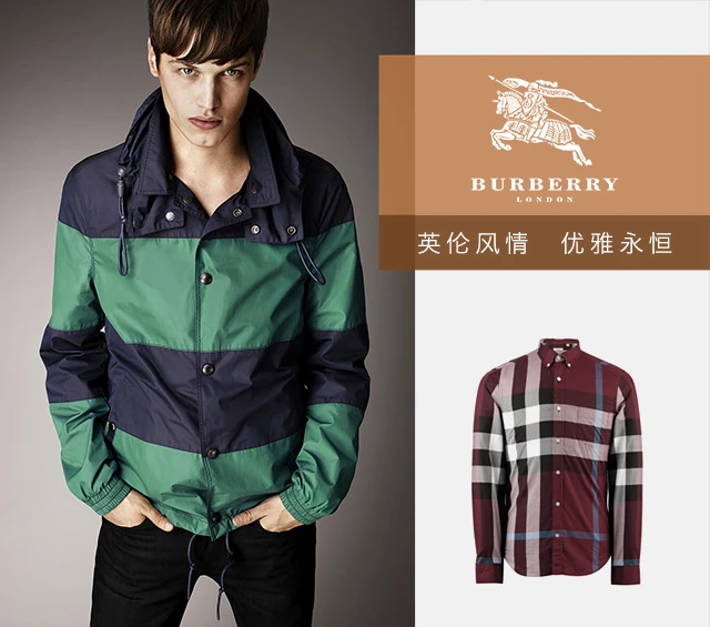 商品[国内直发] Burberry|Burberry 博柏利 红色纯棉经典格纹男士衬衫IA 3942540,价格¥1989,第1张图片详细描述