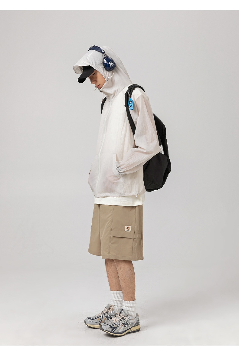商品[国内直发] GLENVINTEN|UPF50+户外帽檐防晒衣男女夏新款宽松薄款透气防紫外线防晒服外套,价格¥223,第19张图片详细描述