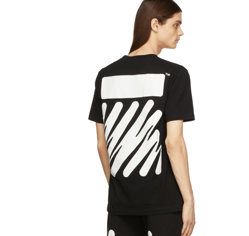 商品Off-White|黑棉质印花波浪图案T恤 OMAA027S22JER010（澳门仓发货）,价格¥2728,第4张图片详细描述