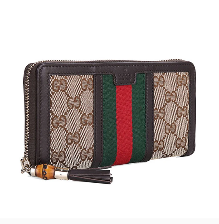 商品[国内直发] Gucci|GUCCI 古驰 男士咖啡色拉链logo长款钱包 353651-FWCZG-9791,价格¥4301,第5张图片详细描述