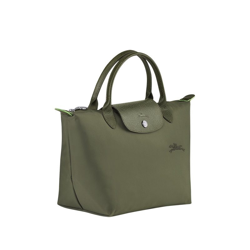 商品Longchamp|LONGCHAMP/珑骧 女士帆布银色五金按扣拉链开合小号手提包,价格¥754,第7张图片详细描述