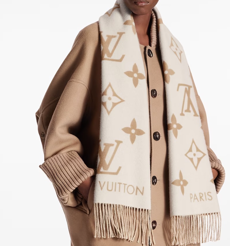 商品Louis Vuitton|Louis Vuitton 路易威登浅米色山羊绒围巾M78123,价格¥8797,第4张图片详细描述