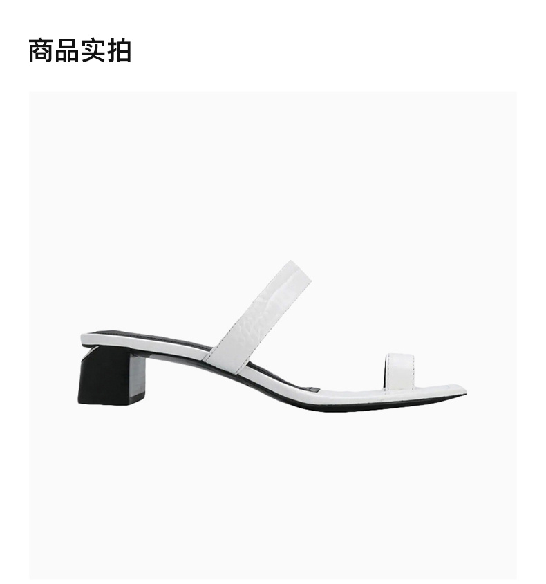 商品Alexander Wang|Alexander Wang 亚历山大·王 女士白色凉鞋 30C120B027-100,价格¥1654,第5张图片详细描述