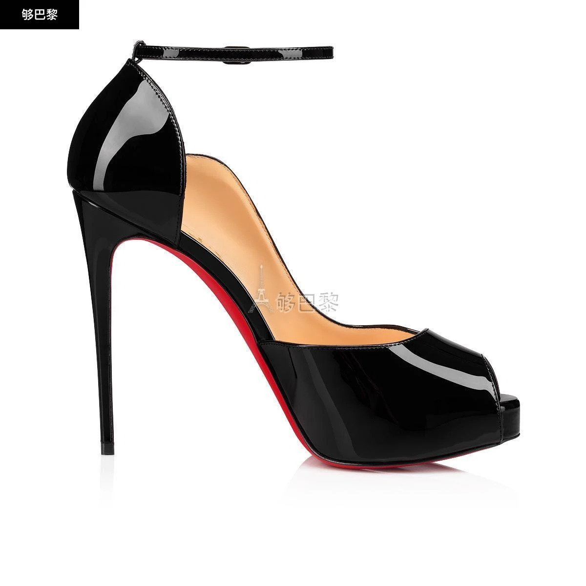 商品Christian Louboutin|包邮包税【预售7天发货】 CL红底鞋 23秋冬 女士 厚底鞋 Round Chick Alta 3200661BK01,价格¥7221,第7张图片详细描述