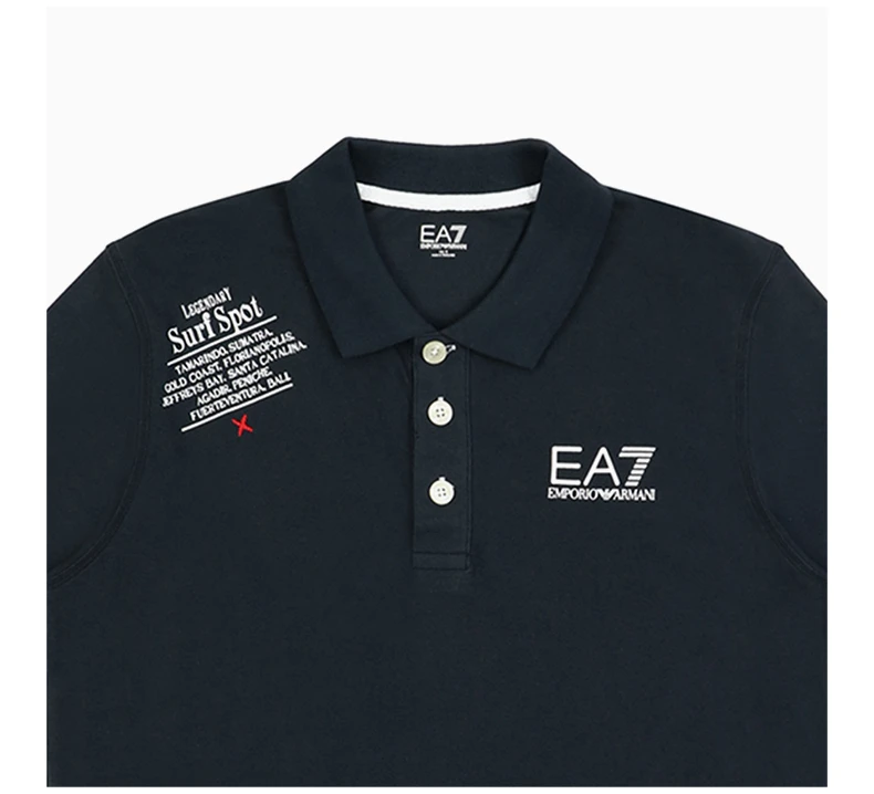 商品Emporio Armani|EMPORIO ARMANI 黑色男士POLO衫 273545-4P111-02836,价格¥545,第6张图片详细描述