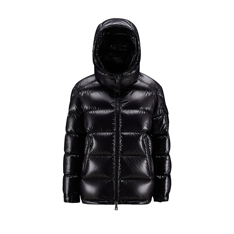 商品Moncler|蒙克莱 MAIRE系列 女士黑色漆面双拉链可调节袖口短款羽绒服,价格¥12069,第2张图片详细描述