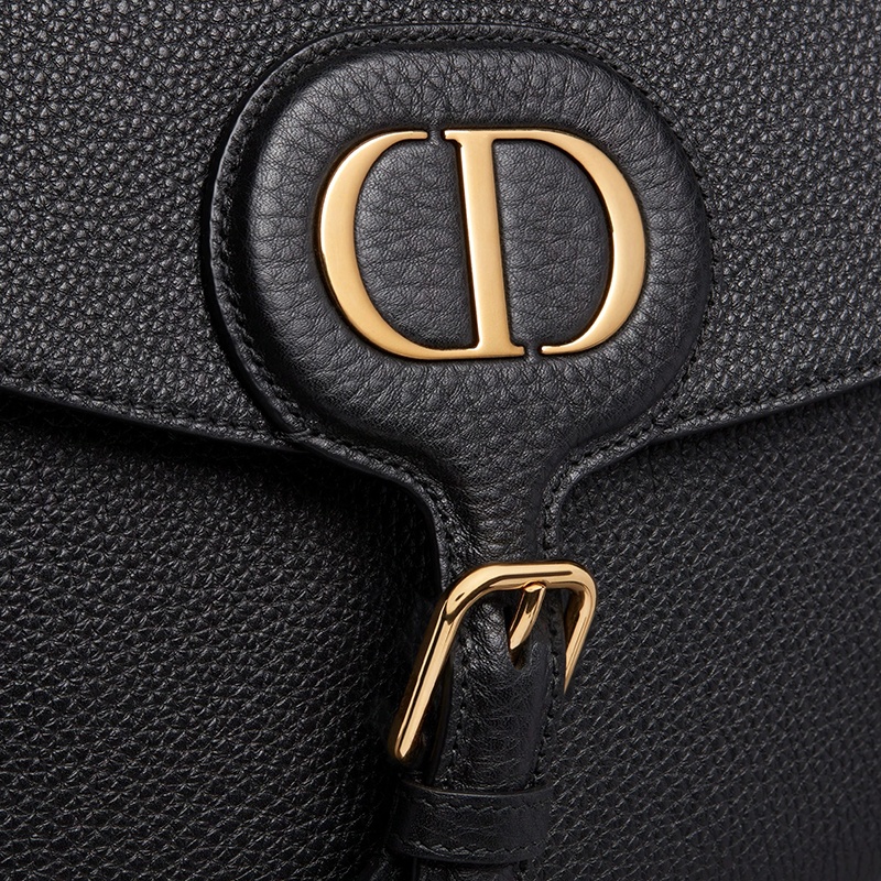 商品Dior|DIOR/迪奥 21年春夏款BOBBY系列 女士大号黑色粒面小牛皮蓝色Oblique刺绣帆布肩带斜挎单肩包,价格¥29374,第7张图片详细描述