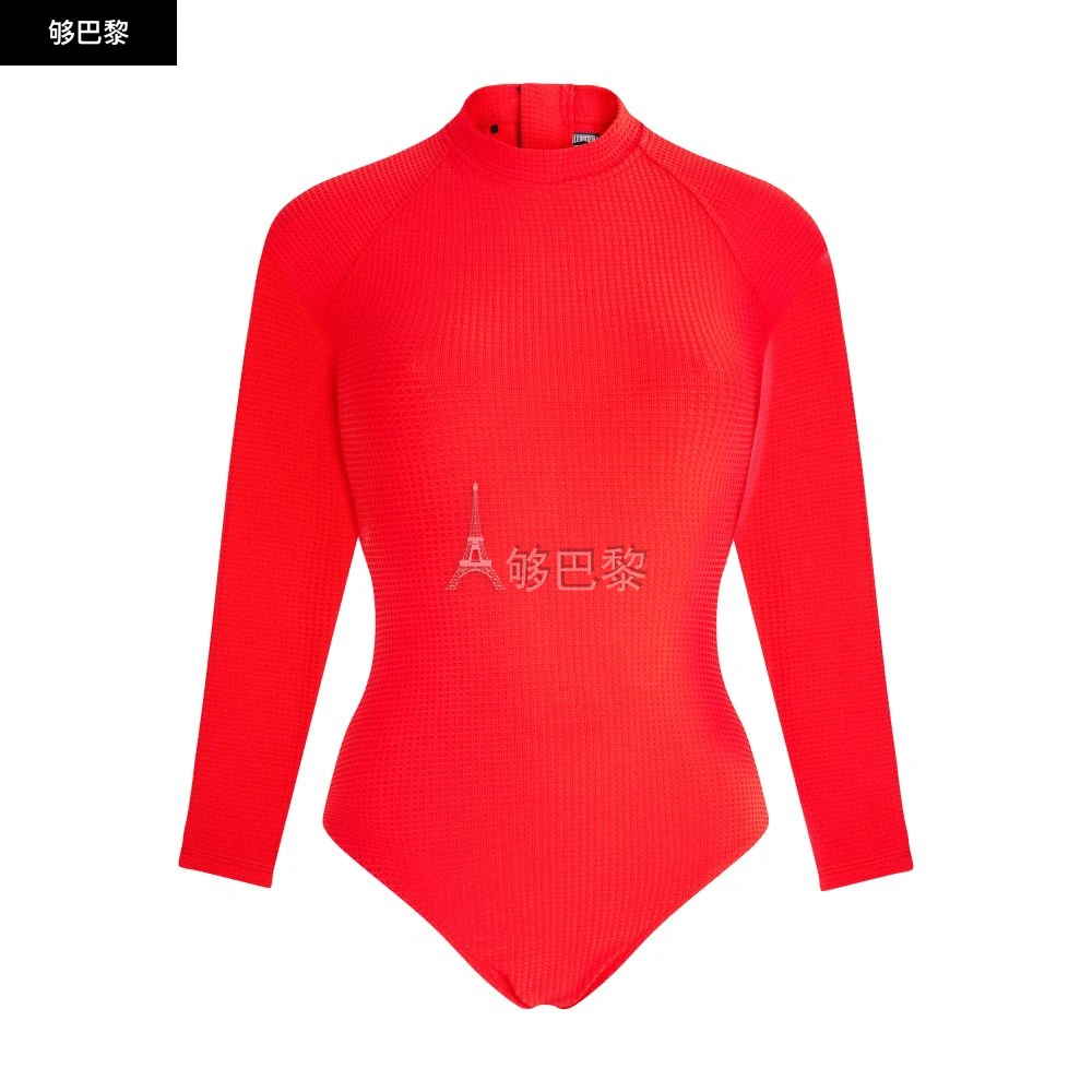 商品Vilebrequin|【特惠9.0折】【预售】 女士 连体泳衣 提花维希格纹 UV 防晒连体泳衣  VILFBF59RED,价格¥2744,第2张图片详细描述