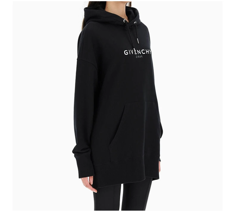 商品Givenchy|GIVENCHY 女士黑色棉质连帽卫衣 BWJ01Z3Z5W-001,价格¥5591,第5张图片详细描述