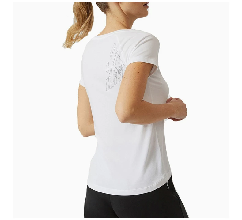 商品Emporio Armani|EMPORIO ARMANI 白色女士T恤 3ZTT62-TJ28Z-1100,价格¥487,第6张图片详细描述
