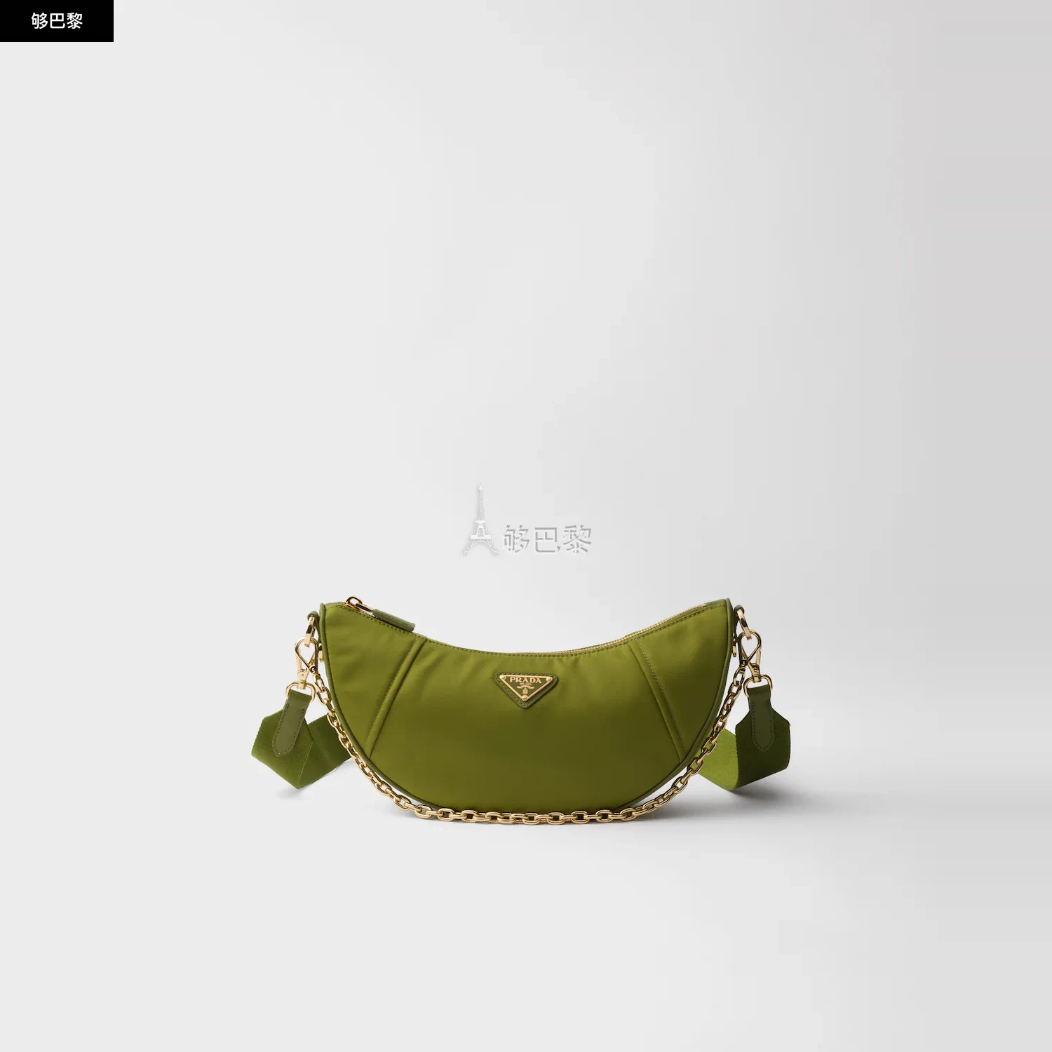 商品Prada|【预售】 普拉达 25春夏 女士 单肩包 Sac porté épaule en Re-Nylon 1BH222_R064_F077G_V_NOO,价格¥13096,第2张图片详细描述
