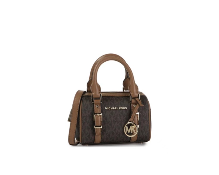 商品Michael Kors|Michael Kors  BEDFORD LEGACY超小号女士手提斜挎波士顿包 32F9G06C0B BRN ACORN,价格¥1141,第4张图片详细描述