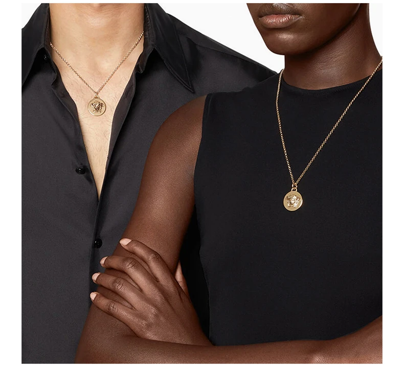 商品Versace|VERSACE 范思哲 女士金色金属项链 DG1F009-DJMT-D00O,价格¥1524,第4张图片详细描述