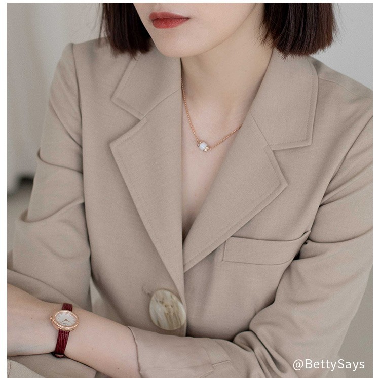 商品[国内直发] Emporio Armani|EMPORIO ARMANI  阿玛尼 女士项链镶钻串珠项链女 潮流饰品锁骨链EGS2424221玫瑰金色,价格¥628,第12张图片详细描述