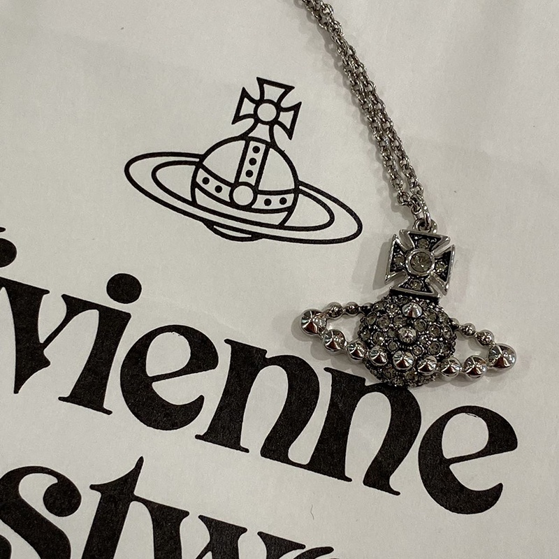 商品Vivienne Westwood|VIVIENNE WESTWOOD/西太后 女士银色徽标项链,价格¥655,第2张图片详细描述