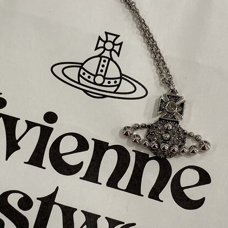 商品Vivienne Westwood|VIVIENNE WESTWOOD/西太后 女士银色徽标项链,价格¥725,第2张图片详细描述