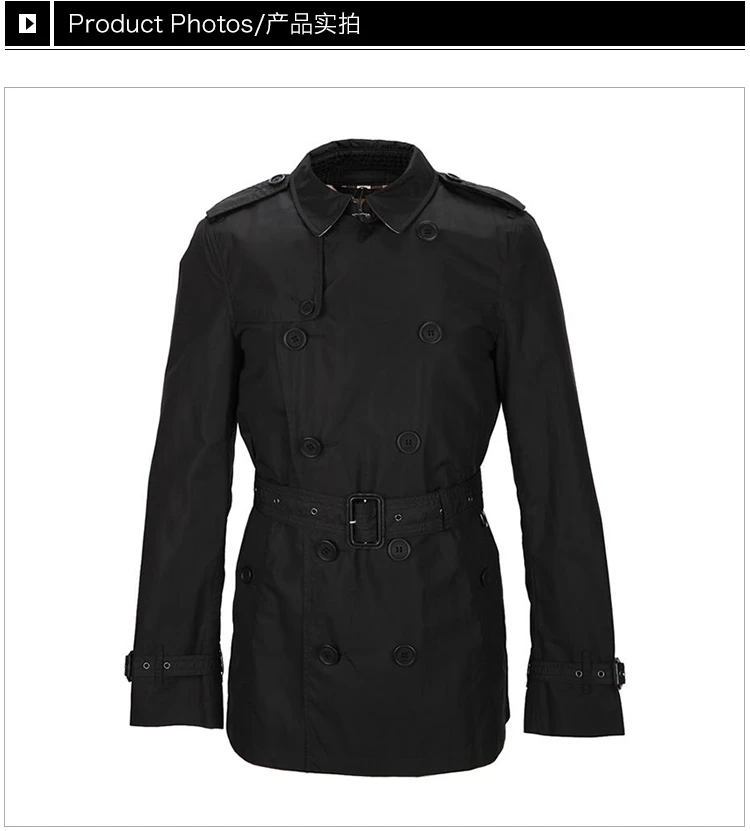 商品Burberry|Burberry 博柏利 黑色男士风衣 3914967,价格¥5015,第19张图片详细描述