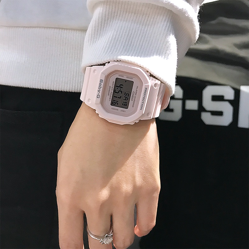 商品[国内直发] Casio|爆款卡西欧女表baby-g防水淡粉小方块手表,价格¥442,第2张图片详细描述