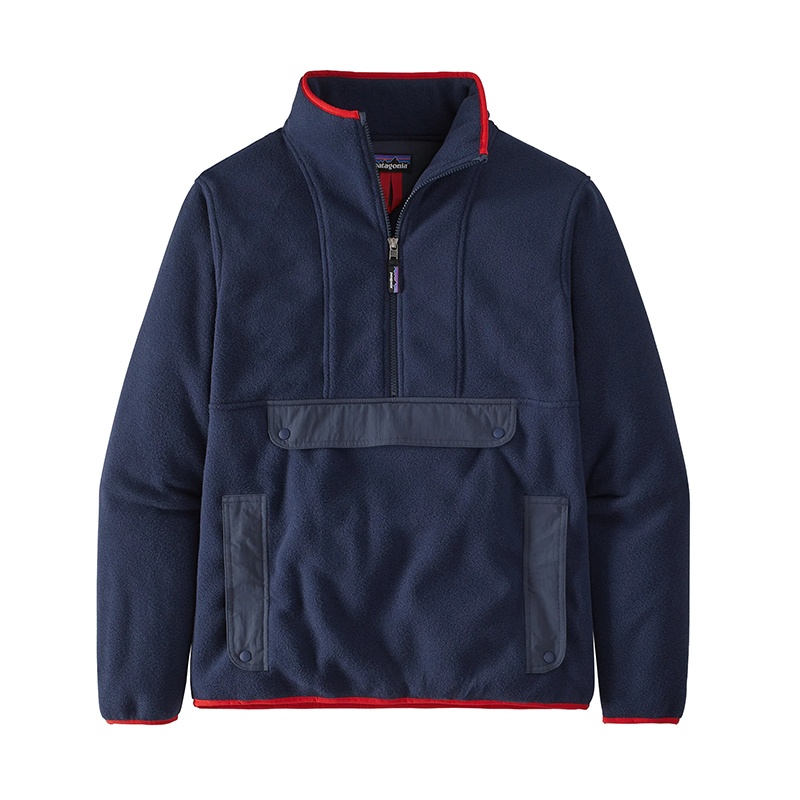 商品Patagonia|Patagonia/巴塔哥尼亚 男士海军蓝羊毛混纺半拉连抓绒夹克,价格¥1739,第2张图片详细描述