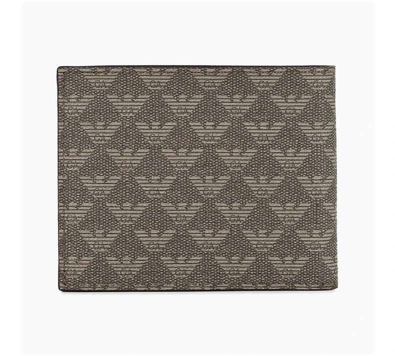 商品[国内直发] Emporio Armani|EMPORIO ARMANI 棕色男士短款钱夹 YEM176-YH606-86578,价格¥1400,第5张图片详细描述