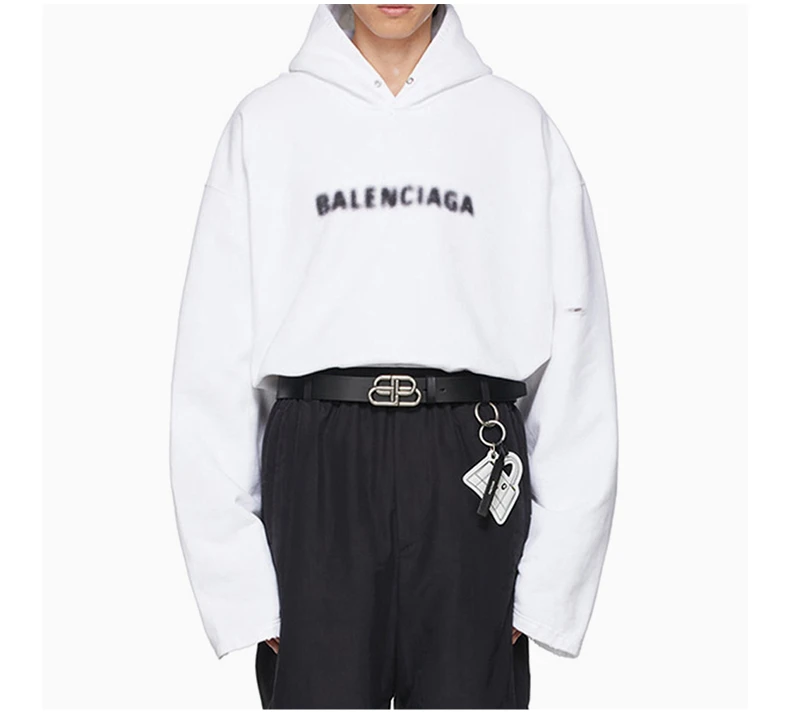 商品[国内直发] Balenciaga|BALENCIAGA 白色男士卫衣/帽衫 661711-TKVD6-9040,价格¥5181,第4张图片详细描述