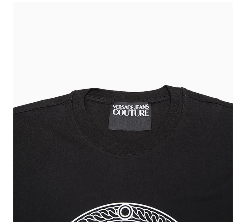 商品Versace|VERSACE JEANS 男士黑色T恤 B3GUA7TB-36610-899,价格¥654,第8张图片详细描述