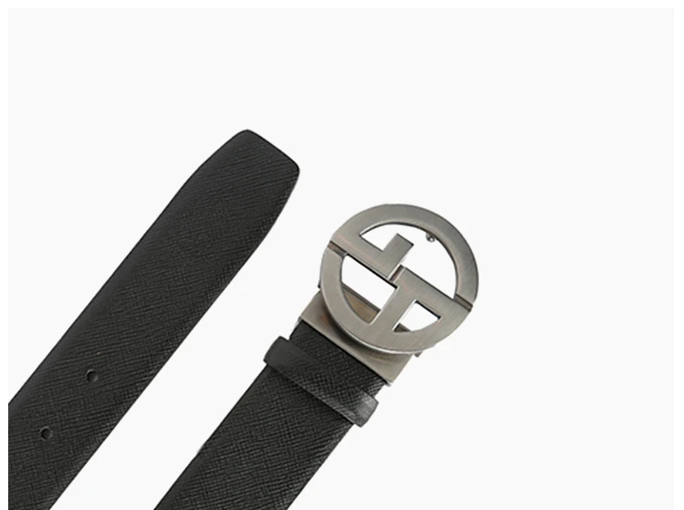 商品Giorgio Armani|Giorgio Armani 乔治·阿玛尼 黑色真皮个性扣头男士腰带 Y2S077-YB52J-80001,价格¥1882,第7张图片详细描述