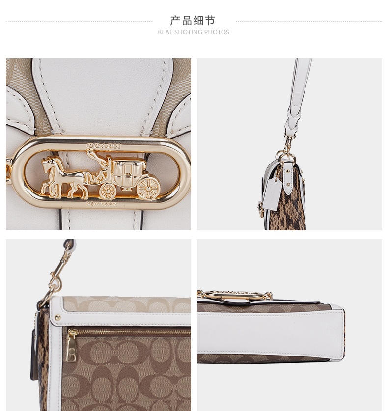 商品Coach|蔻驰奥莱款女士新款jade时尚印花单肩手提小方包2723,价格¥2141,第5张图片详细描述