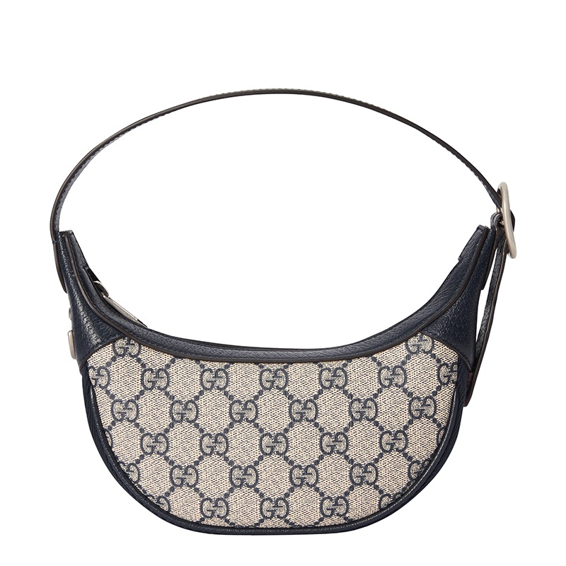 商品Gucci|Gucci/古驰 22春夏新款Ophidia系列 女士迷你米色/蓝色提花帆布红蓝织带双G老花腋下包 65855196IWN4076,价格¥7345,第2张图片详细描述
