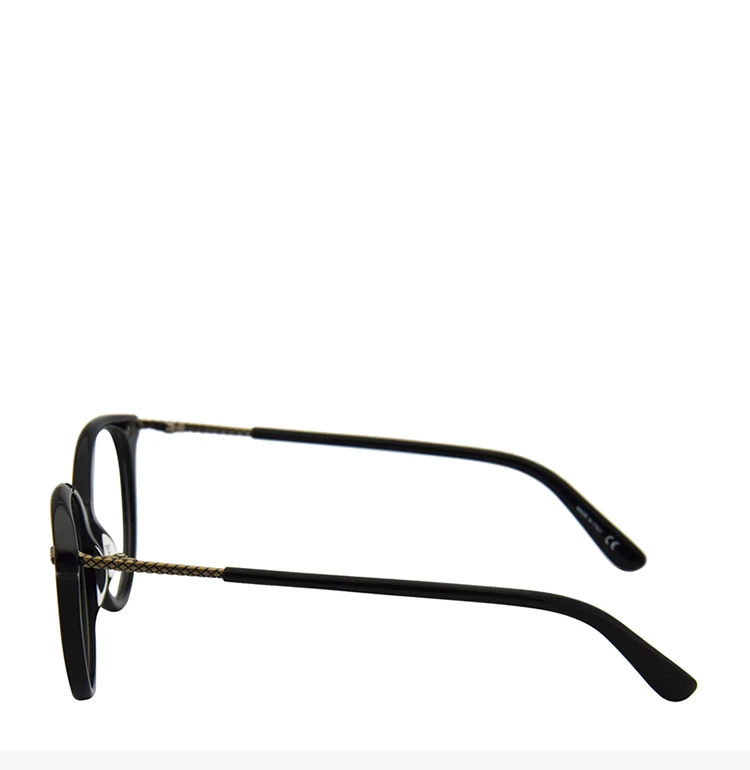商品[国内直发] Bottega Veneta|BOTTEGA VENETA 葆蝶家 格纹拼接镜框百搭女士平光镜 BV0105O-001,价格¥763,第5张图片详细描述
