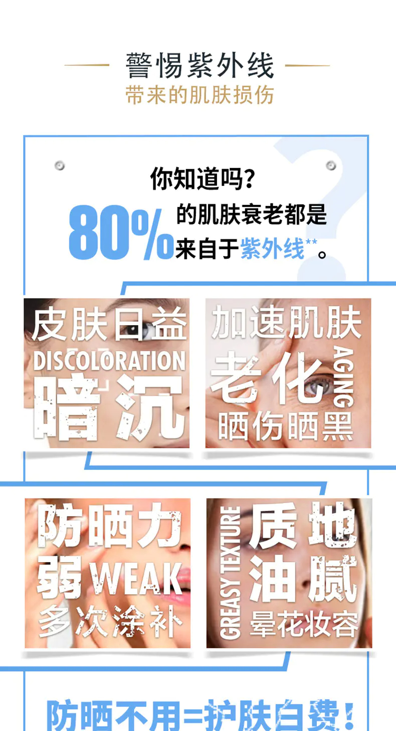 商品L'Oreal Paris|欧莱雅小金管防晒30ml高倍防晒日常通勤优选【香港直邮】,价格¥90,第2张图片详细描述