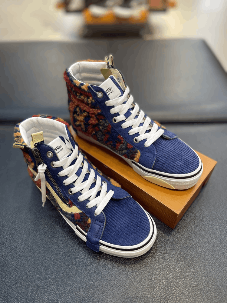 商品Vans|【韩国直邮|包邮包税】万斯[VANS] Sk8-Hi Reissue Cap # Multi Mix 男女共用鞋 #navy peony (VN0A3WM1ABG),价格¥410,第2张图片详细描述