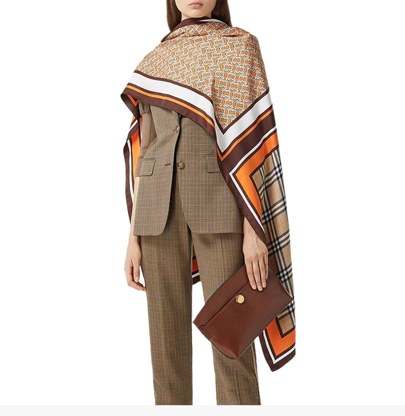 商品Burberry|BURBERRY 拼色女士围巾 8026542,价格¥2941,第8张图片详细描述