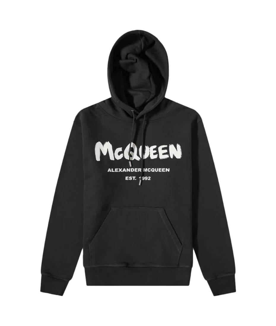 商品Alexander McQueen|ALEXANDER MCQUEEN 黑色男士卫衣/帽衫 688715-QTZ81-0901,价格¥3191,第1张图片详细描述