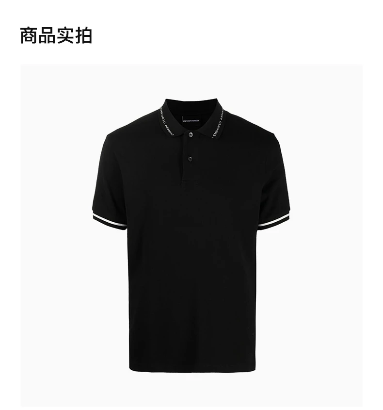 商品[国内直发] Emporio Armani|EMPORIO ARMANI 黑色男士T恤 3K1FA4-1JPTZ-0040,价格¥686,第4张图片详细描述