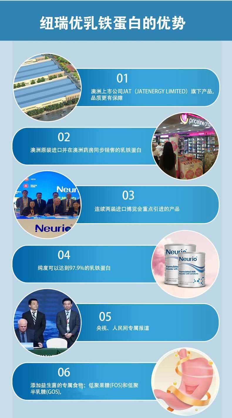 商品[国内直发] Neurio|Neurio纽瑞优乳铁蛋白粉免疫力球乳清儿童婴儿婴幼儿宝宝提高增强1g*60包,价格¥292,第6张图片详细描述