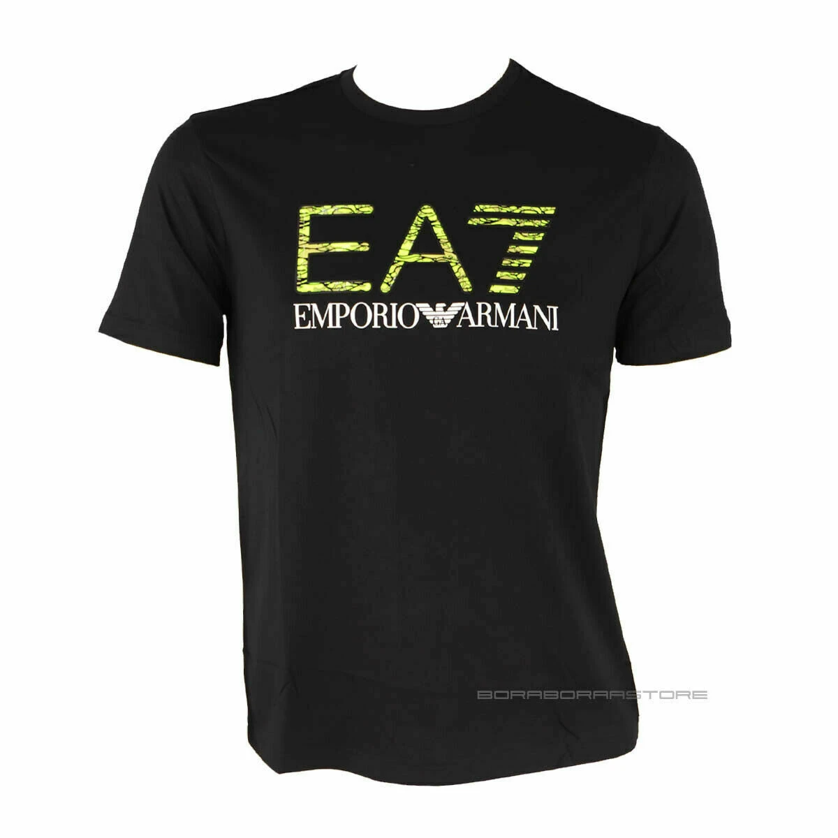 商品Emporio Armani|EMPORIO ARMANI 男士黑色圆领徽标T恤 3LPT54-PJ02Z-1200,价格¥510,第1张图片详细描述